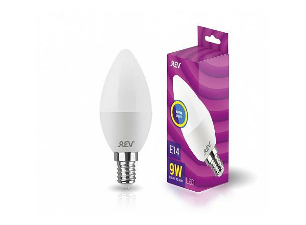 Лампа светодиодная 9,0Вт Е14 675Лм 2700К С37 32410 2 TM REV