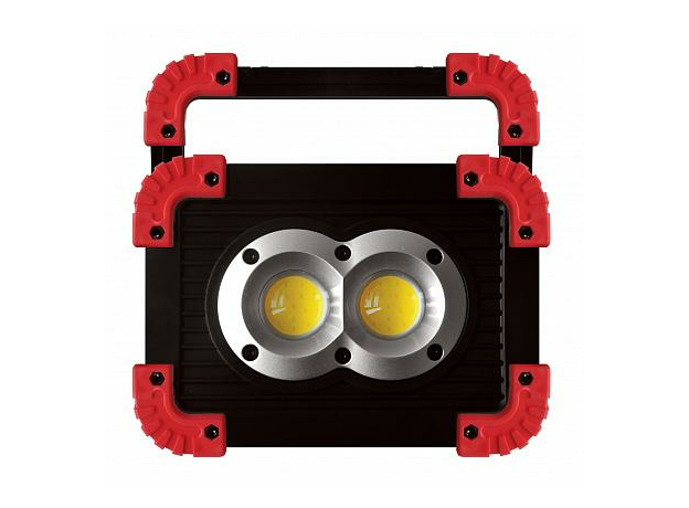 Фонарь-прожектор светодиодный аккумуляторный 10W COB + 1W LED, 3000мАч, 750Лм + 70Лм, IP65 29132 9 REV