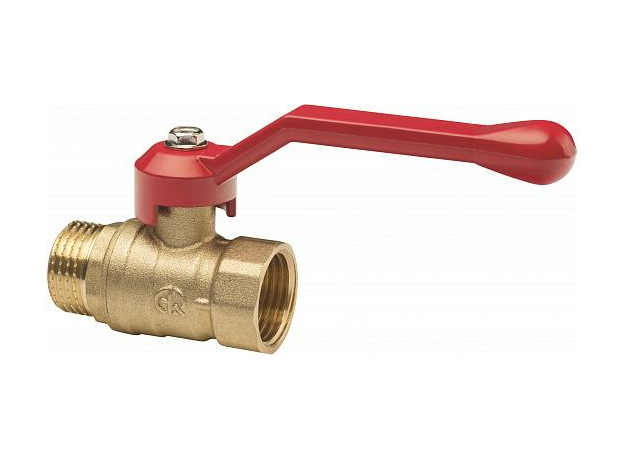 Кран шаровой латунный 1/2" ВР/НР 11Б27п1 рычаг 04772 AQUALINK