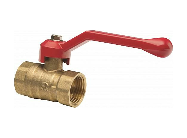 Кран шаровой латунный 1/2" ВР/ВР 11Б27п1 рычаг 04770 AQUALINK