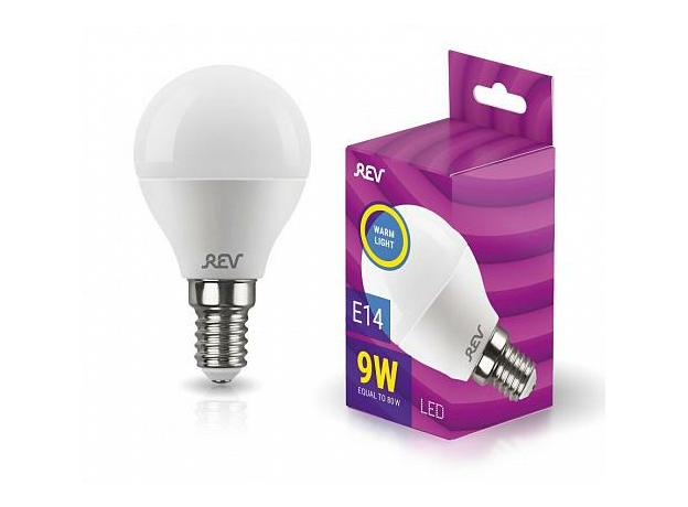 Лампа светодиодная 9,0Вт Е14 675Лм 2700К G45 32406 5 TM REV