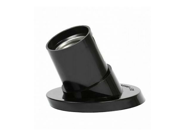 Патрон карболитовый настенный, Е27, черный. наклонный, 24605 3 REV