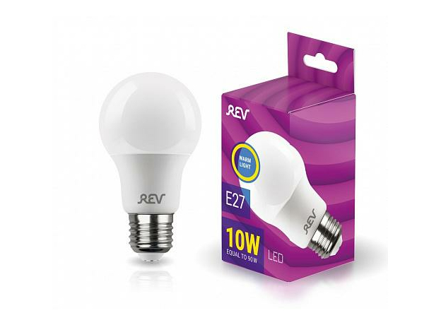 Лампа светодиодная 10Вт Е27 A60 2700К 750Лм матовая 180-240В грушевидная 32266 5 TM REV