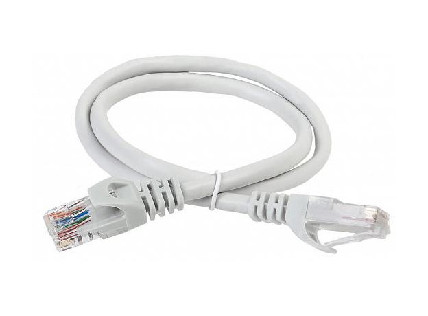 ITK Коммутационный шнур (патч-корд), кат.5Е UTP, 3м, серый (PC01-C5EU-3M)