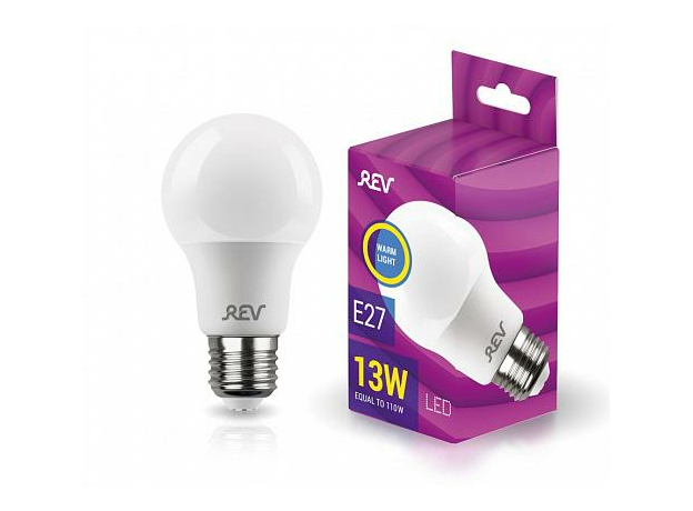 Лампа светодиодная 13Вт Е27 A60 2700К 950Лм матовая 180-240В грушевидная 32346 4 TM REV
