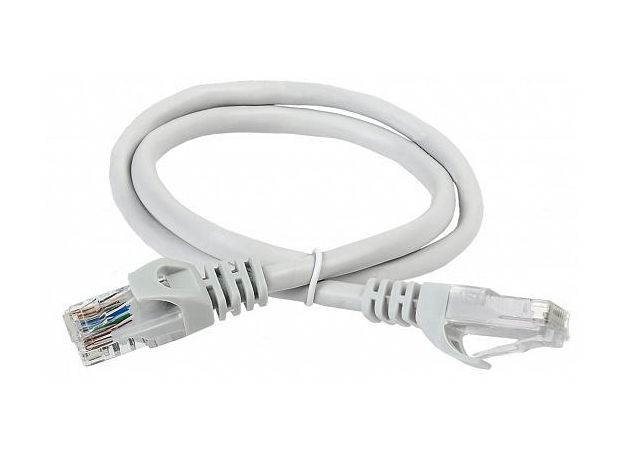 ITK Коммутационный шнур (патч-корд), кат.5Е UTP, 1м, серый (PC01-C5EU-1M)