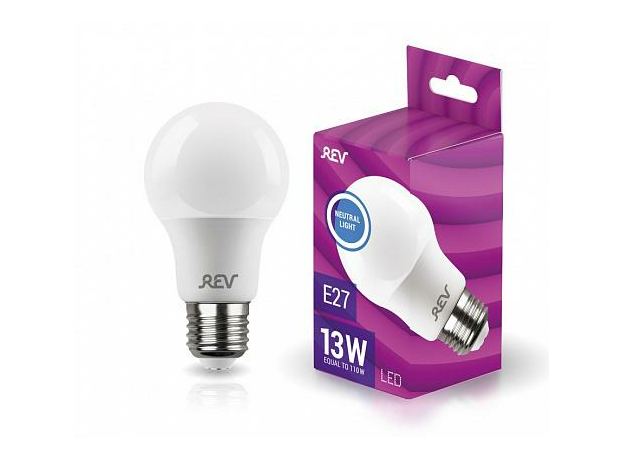 Лампа светодиодная 13Вт Е27 A60 4000К 1000Лм матовая 180-240В грушевидная 32268 9 TM REV