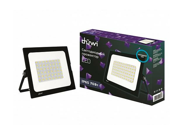 Прожектор светодиодный 70Вт СДО-70 4900Лм 6500К 230В Duwi 25064 7