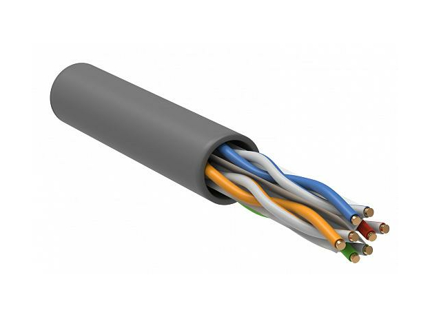 Кабель витая пара U/UTP категория 6 4х2х23AWG PVC серый (305м) (LC1-C604-111) ITK