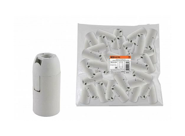 Патрон Е14 подвесной, термостойкий пластик, белый, Б/Н SQ0335-0032 TDM