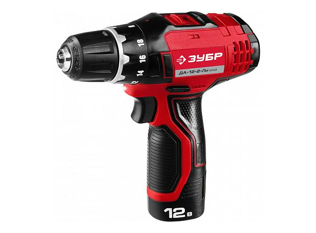 Дрель-шуруповерт "СУПЕРКОМПАКТ М3", 12 В, Li-Ion, ЗУБР ДА-12-2-ЛиКМ3