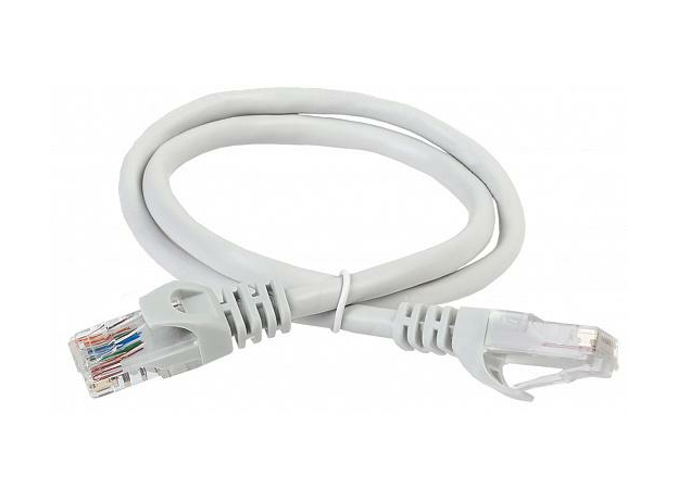 ITK Коммутационный шнур (патч-корд), кат.5Е UTP, 0,5м, серый (PC01-C5EU-05M)