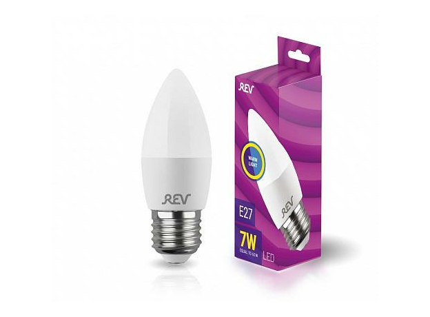 Лампа светодиодная 7Вт Е27 С37 2700К 525Лм матовая 220В свеча 32347 1 TM REV