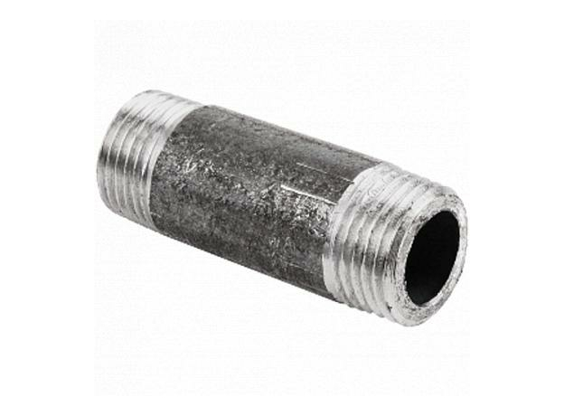Сгон стальной оцинкованный Ду 15 L=55мм из труб по ГОСТ 3262-75