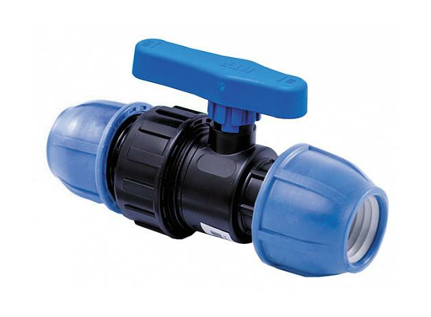 Кран шаровой ПНД 25 мм РосТурПласт 14390