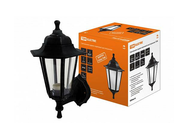 Светильник садово-парковый НБУ 06-60-001 настенный, шестигранник, пластик, черный TDM (вверх/вниз) SQ0330-0701 TDM Светильник садово-парковый НБУ 06-60-001 настенный, шестигранник, пластик, черный TDM (вверх/вниз) SQ0330-0701 TDM