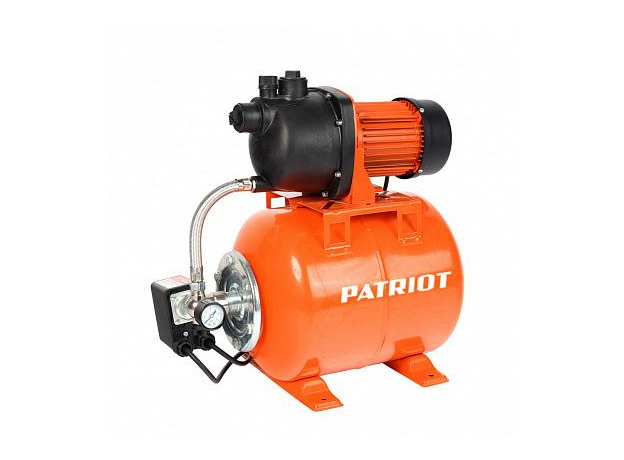 Насосная станция PATRIOT PW 850-24 P, насосная часть-пластик, бак 24 л, 850 Вт, 3000 л/час.