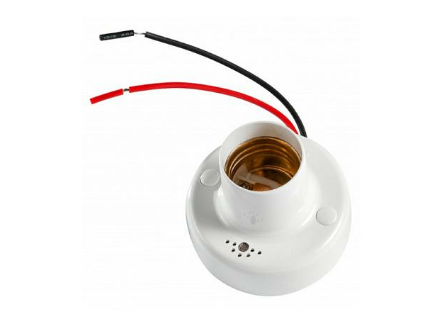 Светильник (патрон) энергосберегающий СА-20 с оптико-акустическим датчиком для ЛОН/КЛЛ/LED 60Вт/18Вт/18Вт "Актей"