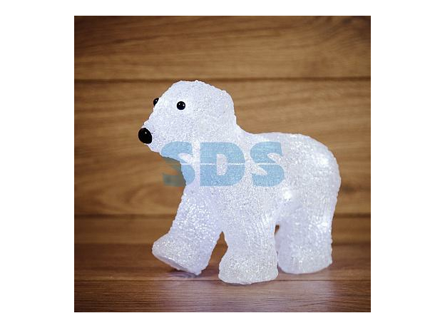 Акриловая светодиодная фигура "Медвежонок" 24х11х18 см, 4,5 В, 3 батарейки AA (не входят в комплект), 16 светодиодов, NEON-NIGHT