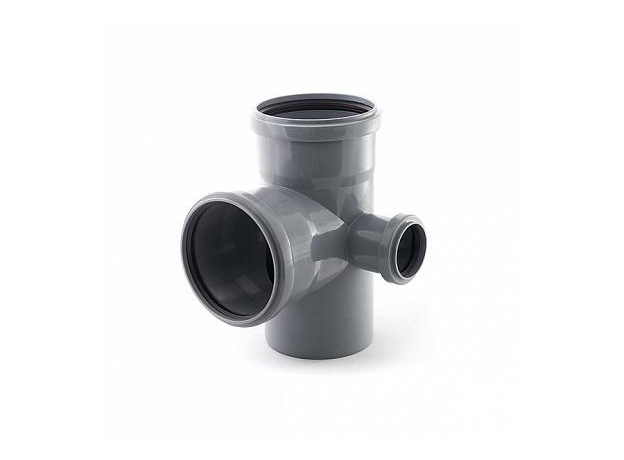 Крестовина канализационная двухплоскостная 110/110/50 угол 87 правая РосТурПласт