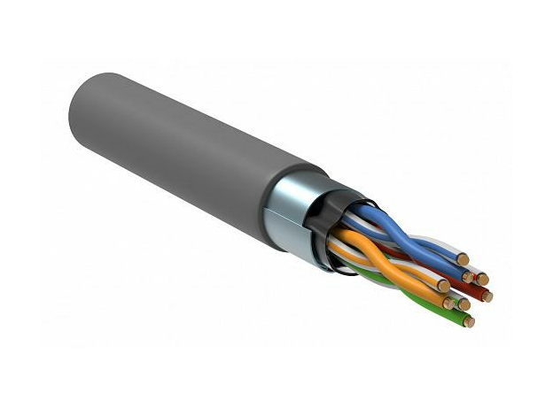 Кабель витая пара F/UTP категория 5e 4x2х24AWG PVC серый (305м) (LC1-C5E04-311) ITK