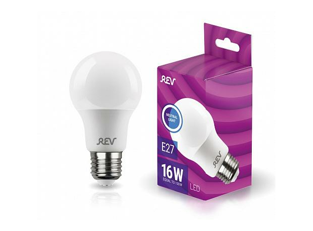 Лампа светодиодная 16Вт Е27 A60 4000К 1250Лм матовая 220В грушевидная 32403 4 TM REV