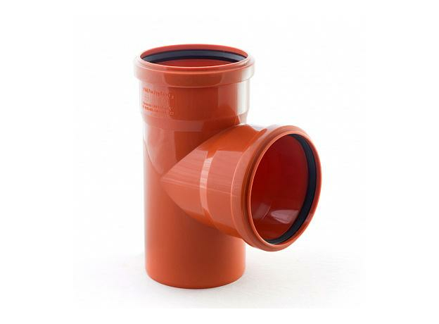 Тройник для наружной канализации 110х110 угол 87 РосТурПласт