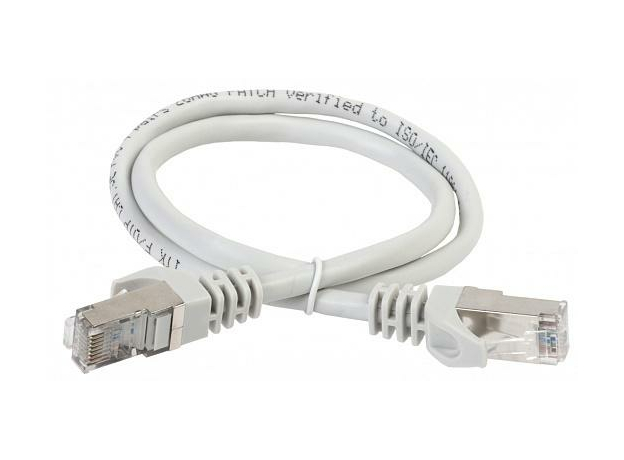 ITK Коммутационный шнур (патч-корд), кат.5Е FTP, LSZH, 3м, серый (PC01-C5EFL-3M)