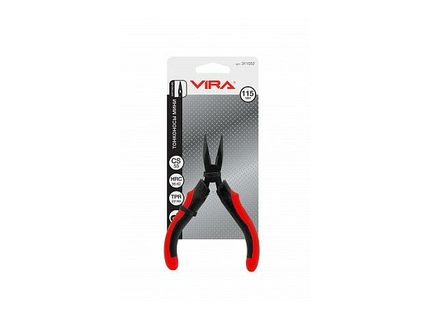 Длинногубцы 115 мм мини двухкомпонентные ручки VIRA 311052