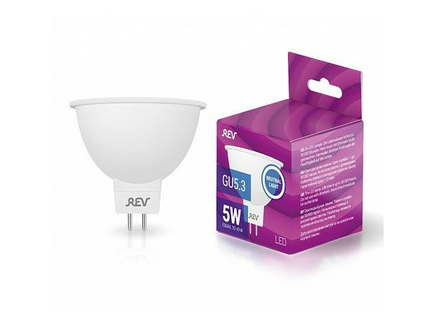 Лампа светодиодная 5,0Вт GU5.3 MR16 4000К 420Лм матовая 220В рефлекторная 32323 5 TM REV