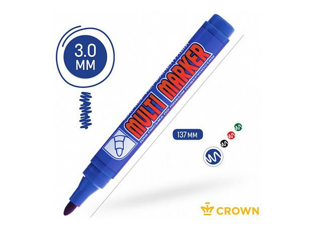 Маркер перманентный синий пулевидный, 3 мм Multi Marker CPM-800