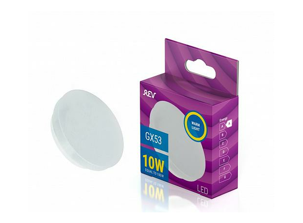 Лампа светодиодная 10Вт GX53 3000К 650Лм 240В таблетка 32567 3 TM REV
