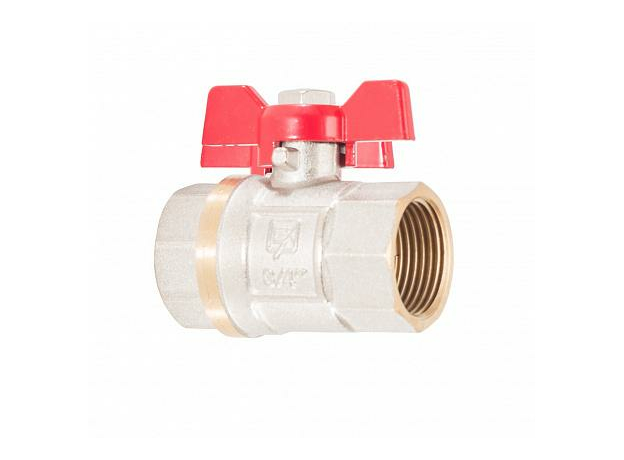 Кран шаровой латунный 3/4" ВР/ВР полный проход бабочка ProExpert
