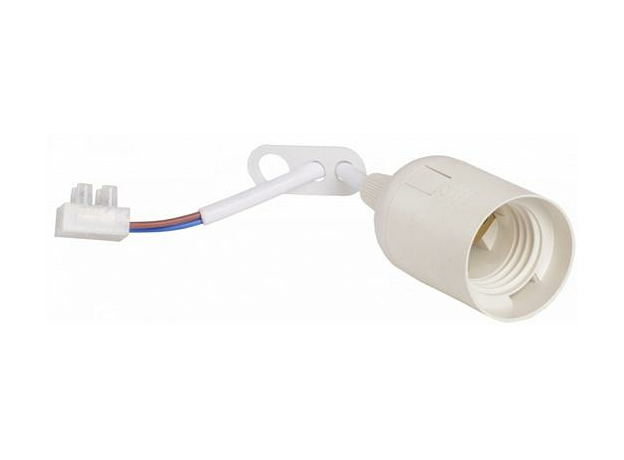 Патрон подвесной с клеммной колодкой, Е27, белый, 24628 2 REV