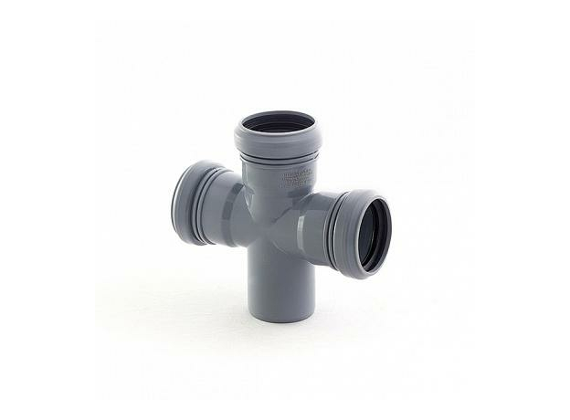 Крестовина канализационная одноплоскостная 50/50/50 угол 87 РосТурПласт
