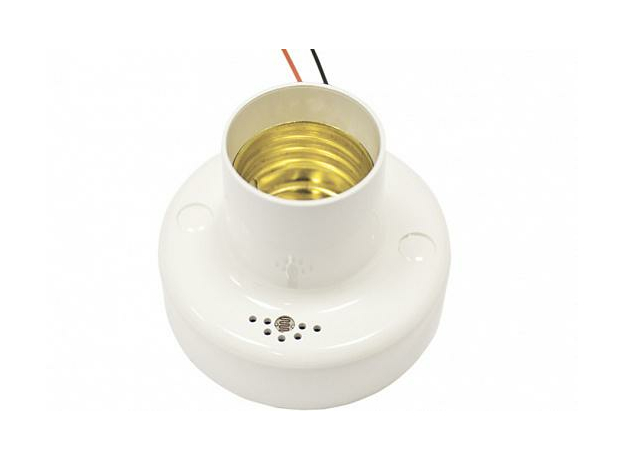 Светильник (патрон) энергосберегающий СА-19 с оптико-акустическим датчиком под ЛОН 60Вт "Актей"