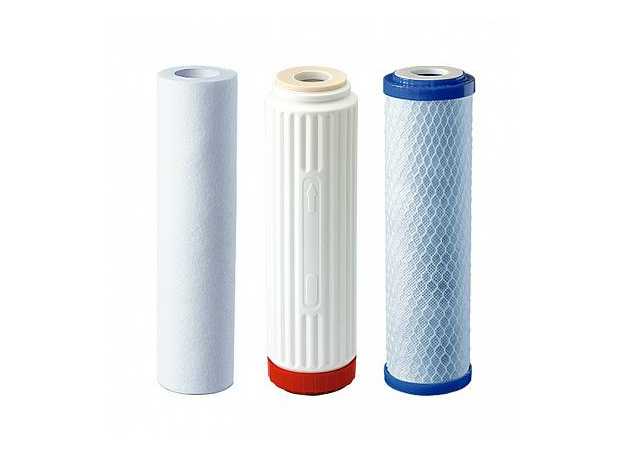 Комплект модулей сменных фильтрующих РР5-В510-04-02 для Трио Норма умягчающего (для жестк. воды) Аквафор арт. 201895