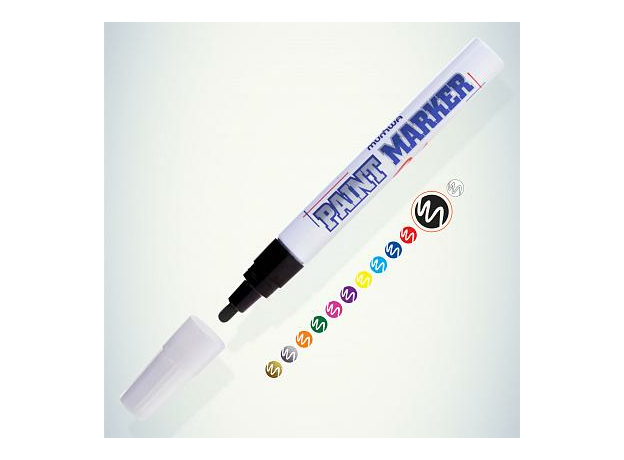 Маркер-краска черный лаковый пулевидный 4мм алюминиевый корпус MunHwa PM-01 088370
