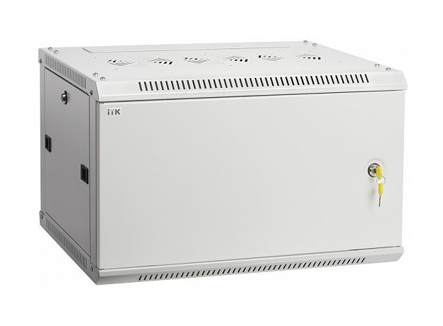 ITK 19" настенный шкаф 6U 600x450 металлическая дверь RAL7035 LWR3-06U64-MF IEK
