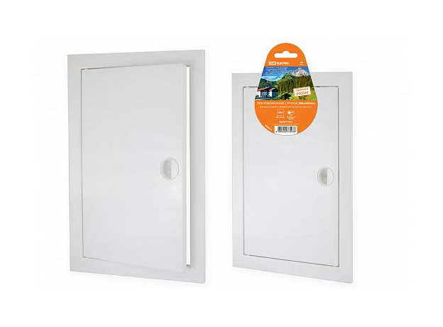 Люк ревизионный пластиковый 200х400 белый с ручкой SQ1807-0425 TDM