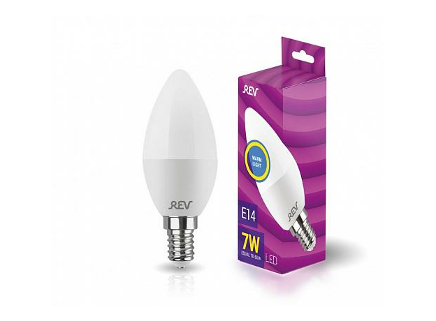 Лампа светодиодная 7Вт Е14 С37 2700К 600Лм матовая 220-240Вт свеча 32349 5 TM REV