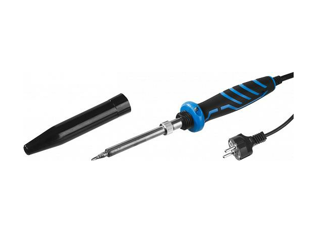 Паяльник с двухкомпонентной рукояткой, с защитным колпачком, керамическим нагревательным элементом, 40Вт, конус ЗУБР "ПРОФЕССИОНАЛ" 55413-40