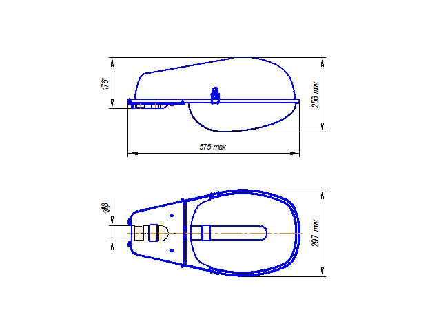 Светильник ЖКУ 06-250-001 со стеклом IP53/ IP23 "КЭТЗ" Galad