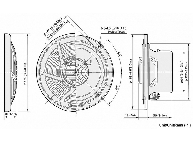 Колонки Pioneer TS MR1640 морские