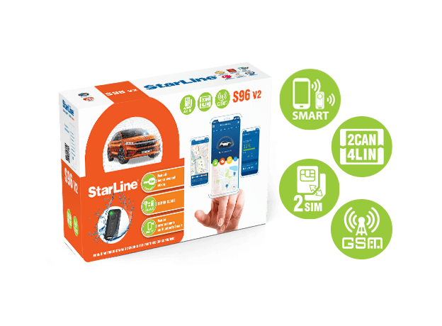 Автосигнализация StarLine S96 V2 BT 2CAN+4LIN 2SIM GSM Автосигнализация StarLine S96 V2 BT 2CAN+4LIN 2SIM GSM