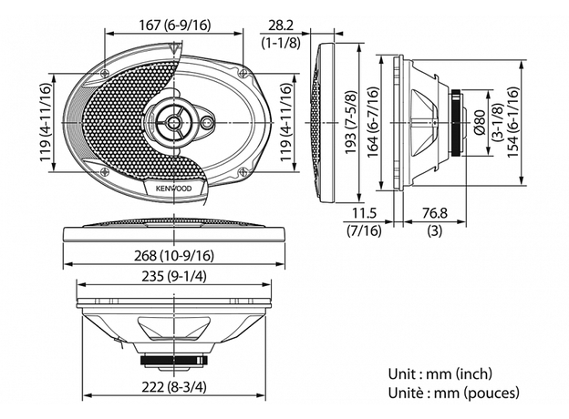 Колонки Kenwood KFC-S6966