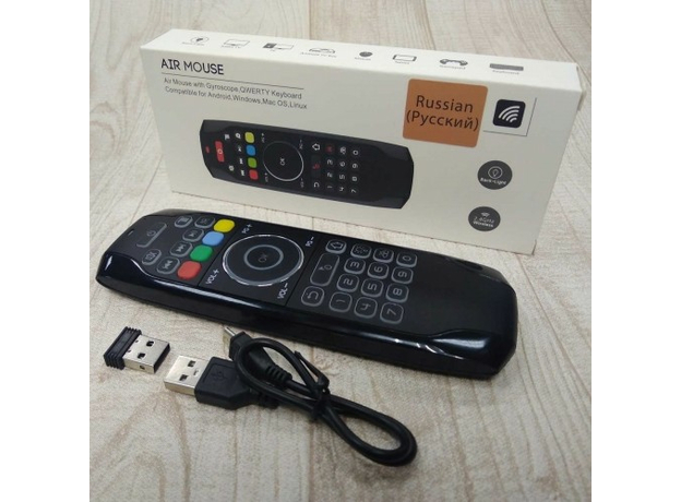 DVS AM-200, Air Mouse & Wireless Keyboard, беспроводная клавиатура/мышь RU для android TV