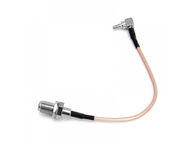 Пигтейл CRC9 угол / F-Female RG316 10см