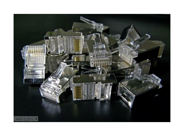 Разъем для экранированного кабеля "витая пара" 5-ой категории RJ45M/5F, LANS