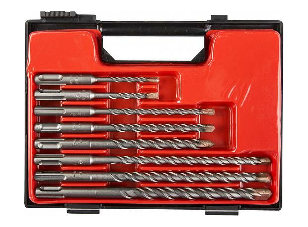 Набор : Буры по бетону, "SDS-Plus", 5х110, 6х110, 6х160, 8х160, 8х210, 10х160, 10х210, 12х210мм, 8шт ЗУБР 29314-H8